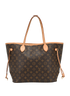 Neverfull MM, &pound;1,100, Handbags, Brown, Canvas, Back view